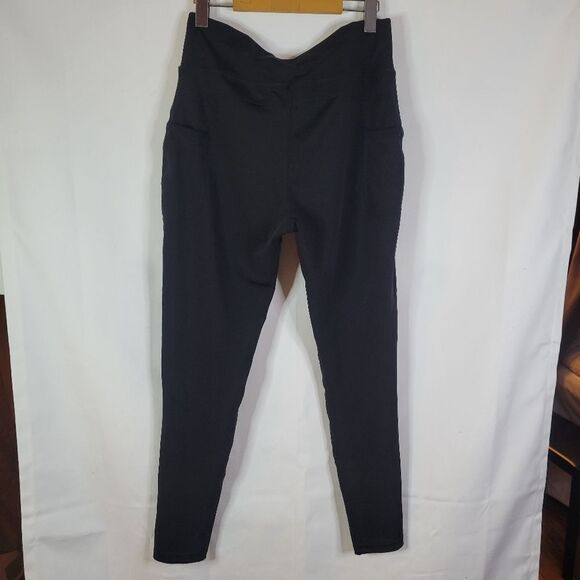 New POP Fit "Ava" Black High-Waisted Mesh Bandage Panels Leggings - Picture 9 of 14